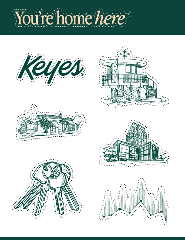 8x10" Keyes Sticker Sheets